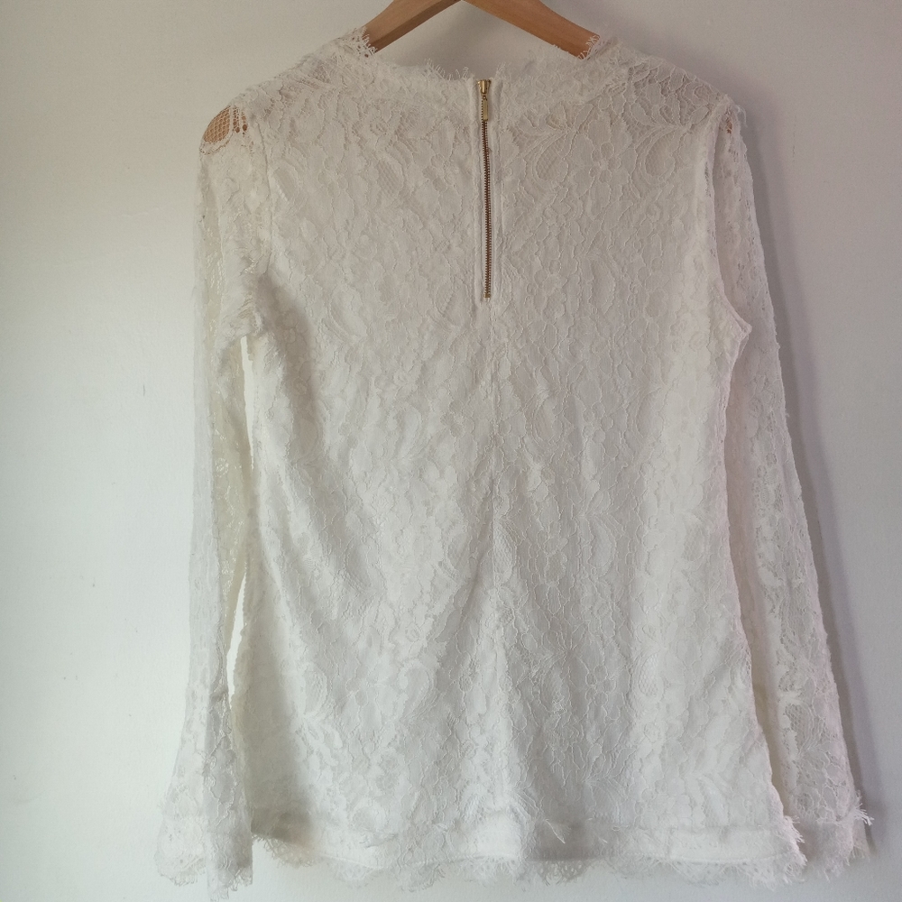 Soft Sorroundings M Lace Crochet Top - Picture 4 of 10